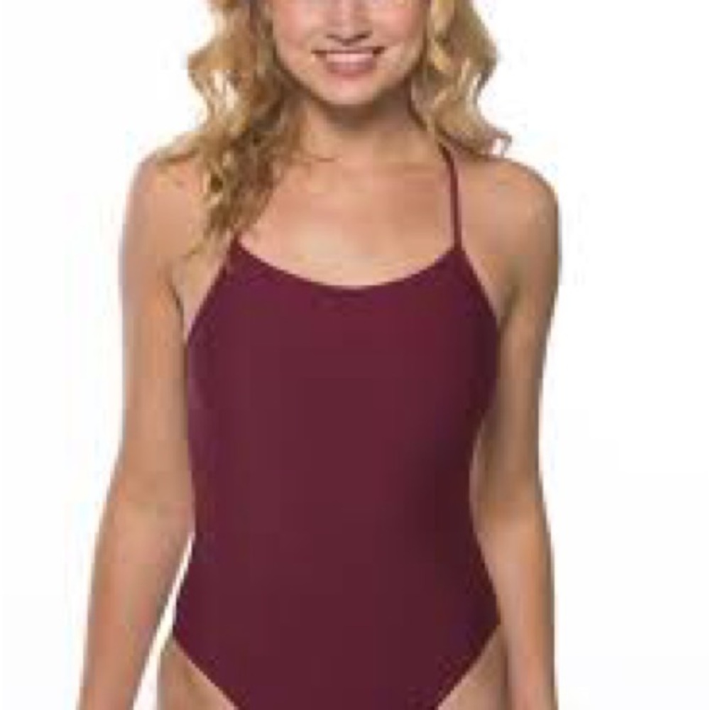 Jolyn Scotty Fixed Back One Piece Cabernet